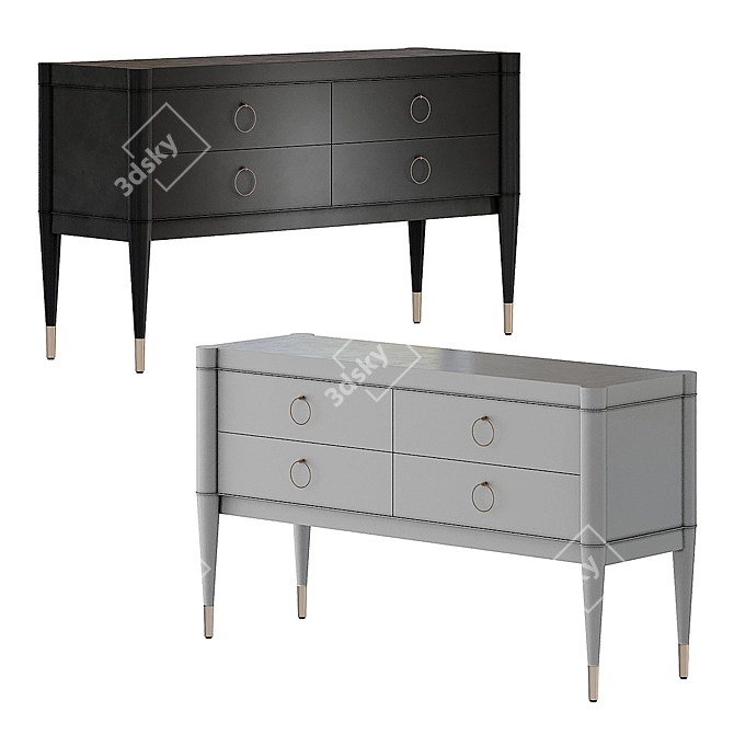 Classic Sacramento Dresser - Elegant and Stylish 3D model image 1