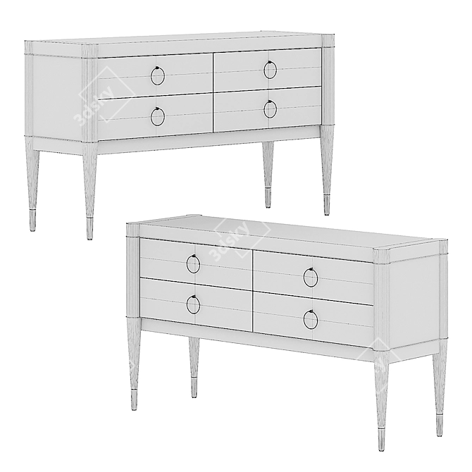 Classic Sacramento Dresser - Elegant and Stylish 3D model image 3