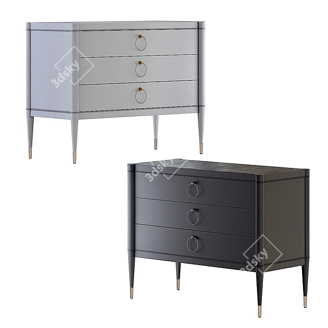 Classic Inglewood Dresser: Stylish and Spacious 3D model image 1