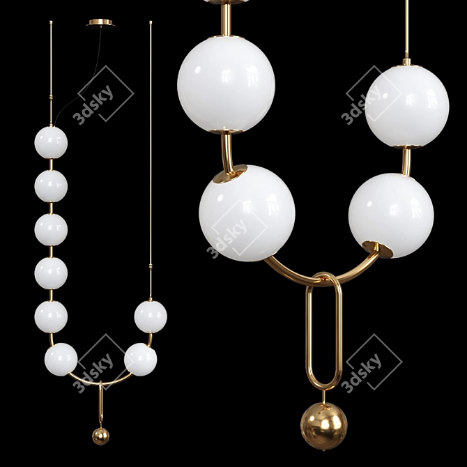 Elegant Coco Pendant Light 3D model image 1