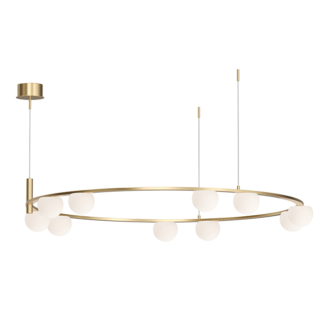 ARCANUM CH RING 10: Modern Round Chandelier 3D model image 1