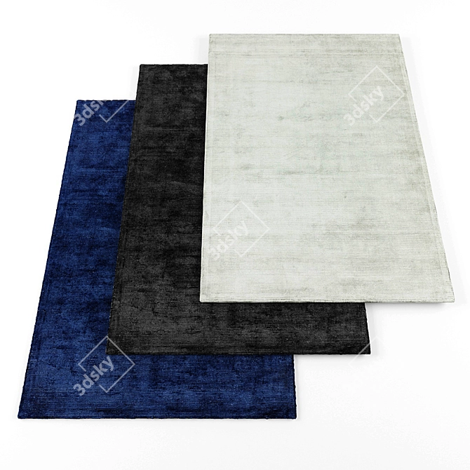 Modern Rugs Bundle - 4pcs 3D model image 1