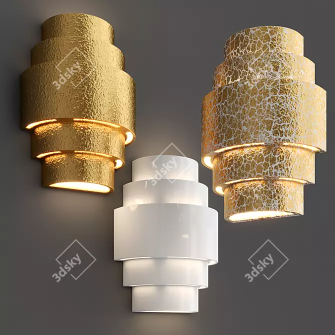 Elegant Handan Wall Light 3D model image 1