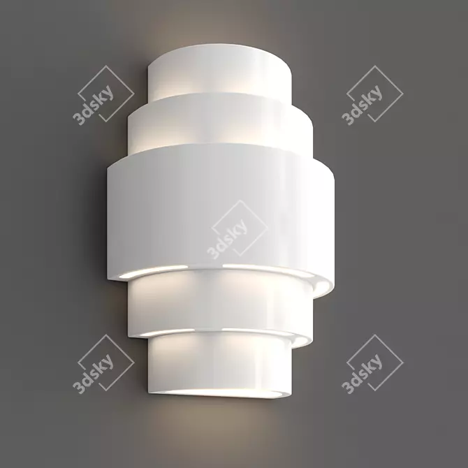 Elegant Handan Wall Light 3D model image 2