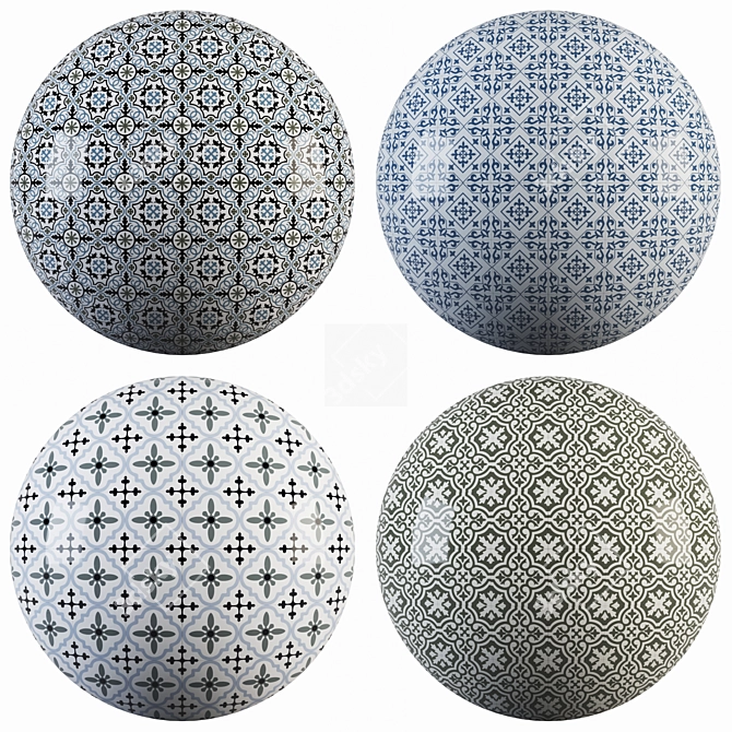 6x6 Floor Tile Collection: PBR Textures & 3D Models 3D model image 1