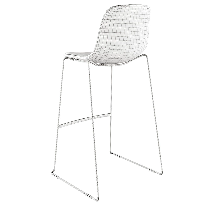 Seela S321 Bar Stool: Minimalist and Functional 3D model image 6