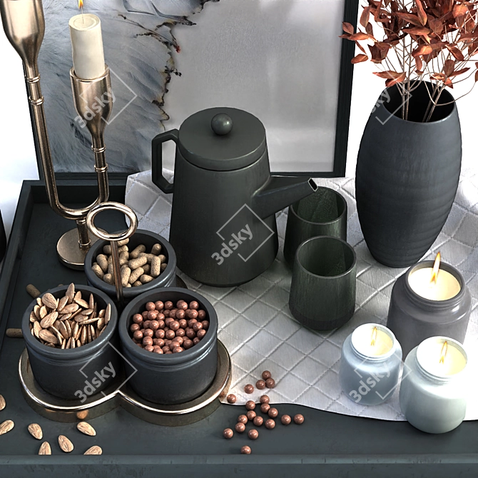 Elegant Breakfast Set 2015 3D model image 5