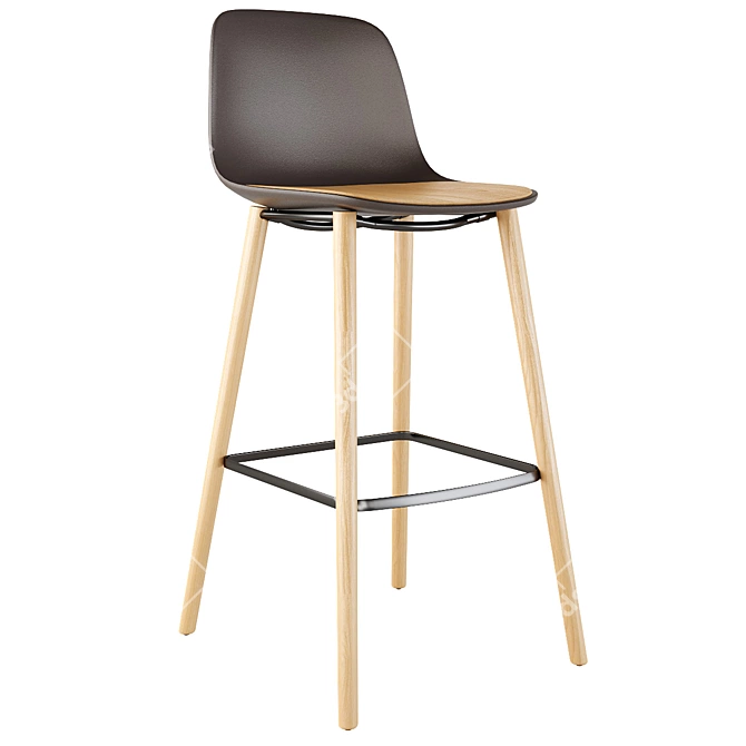 Seela S327 Modern Bar Stool 3D model image 1