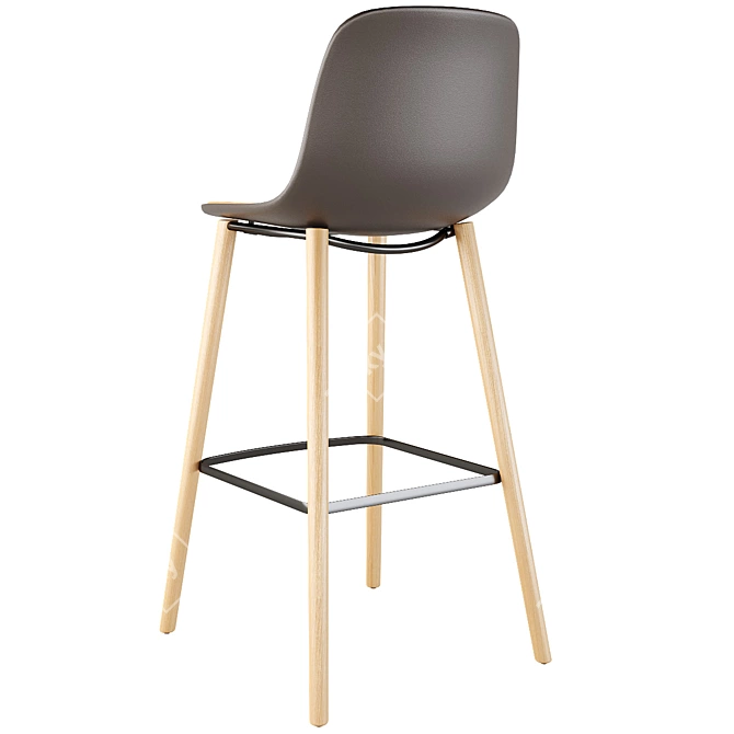 Seela S327 Modern Bar Stool 3D model image 2