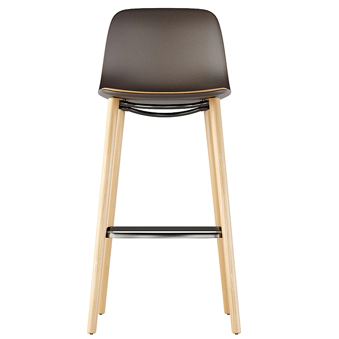 Seela S327 Modern Bar Stool 3D model image 3