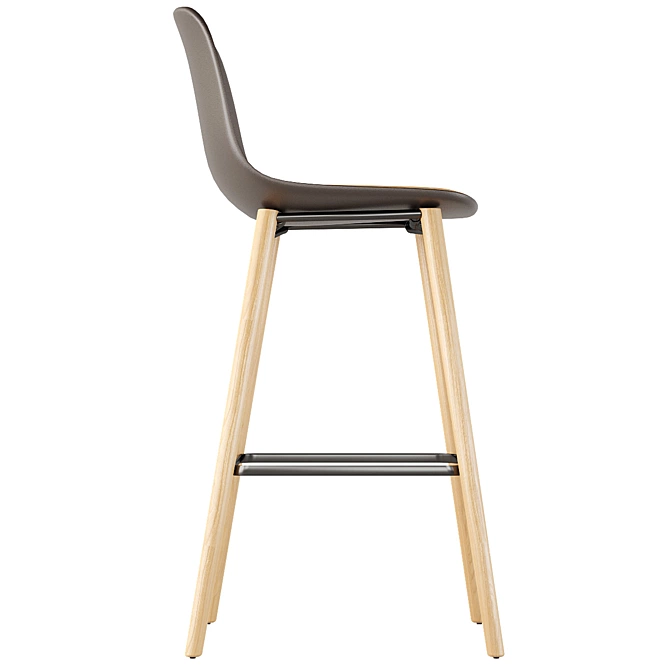 Seela S327 Modern Bar Stool 3D model image 4