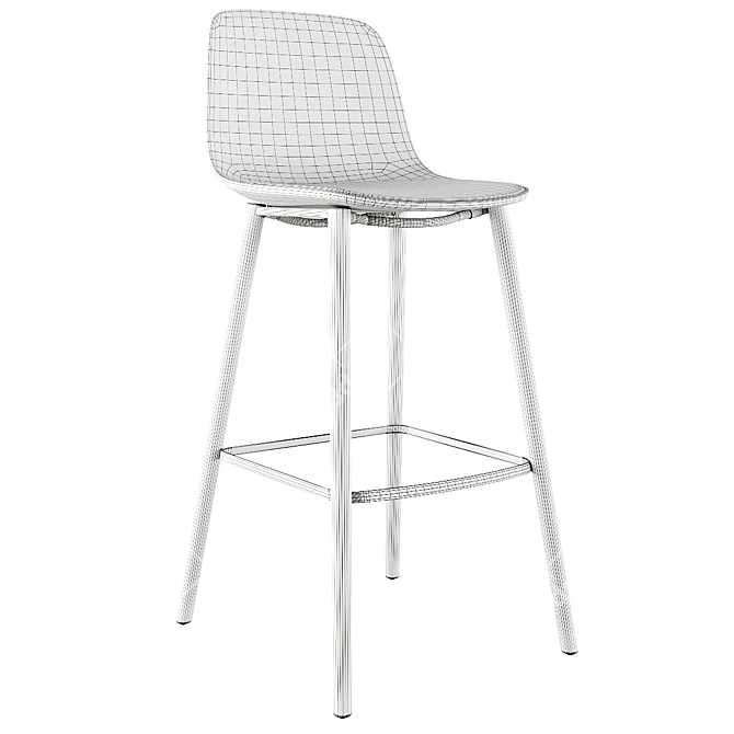 Seela S327 Modern Bar Stool 3D model image 5