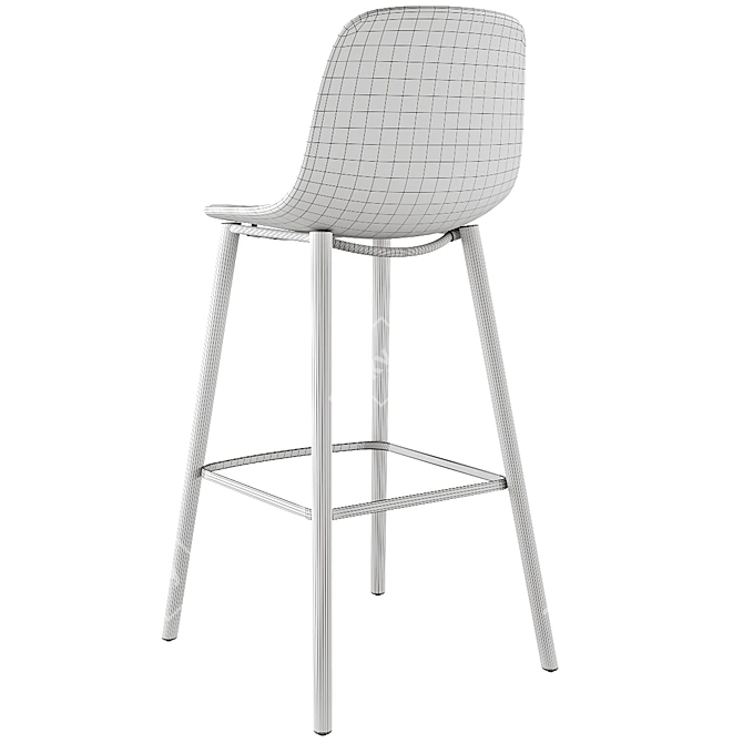 Seela S327 Modern Bar Stool 3D model image 6