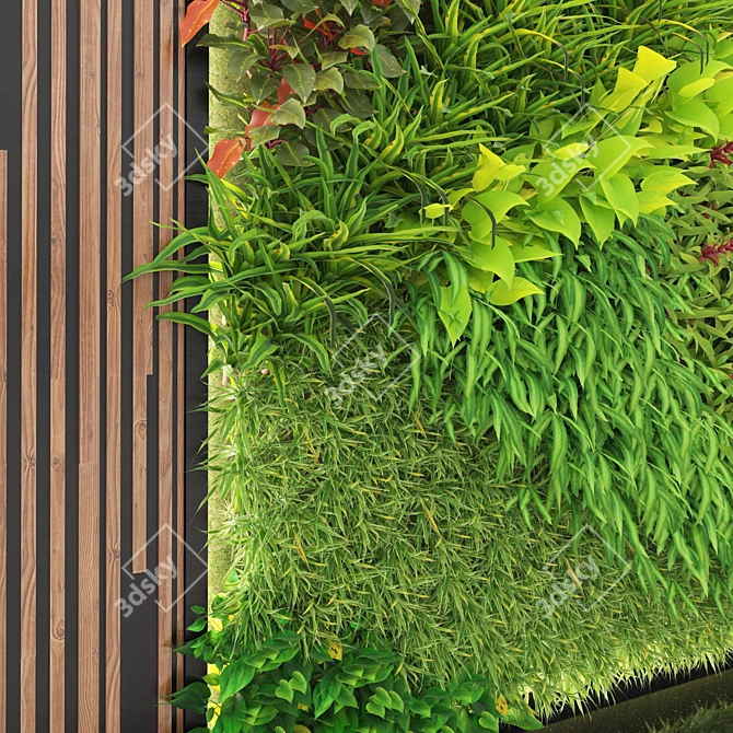 Versatile Vertical Greenwall for Custom Designs 3D model image 3