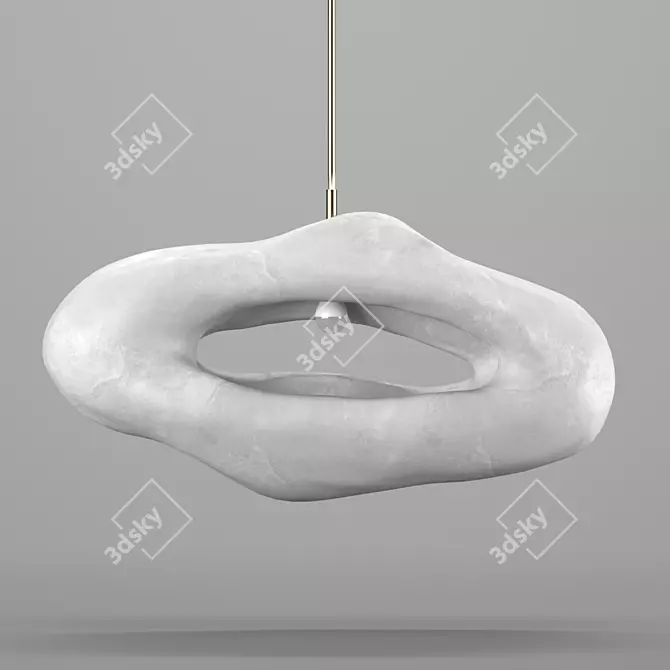 Sculptural Gypsum Chandelier - "The Lips" by Rogan Gregory 3D model image 1