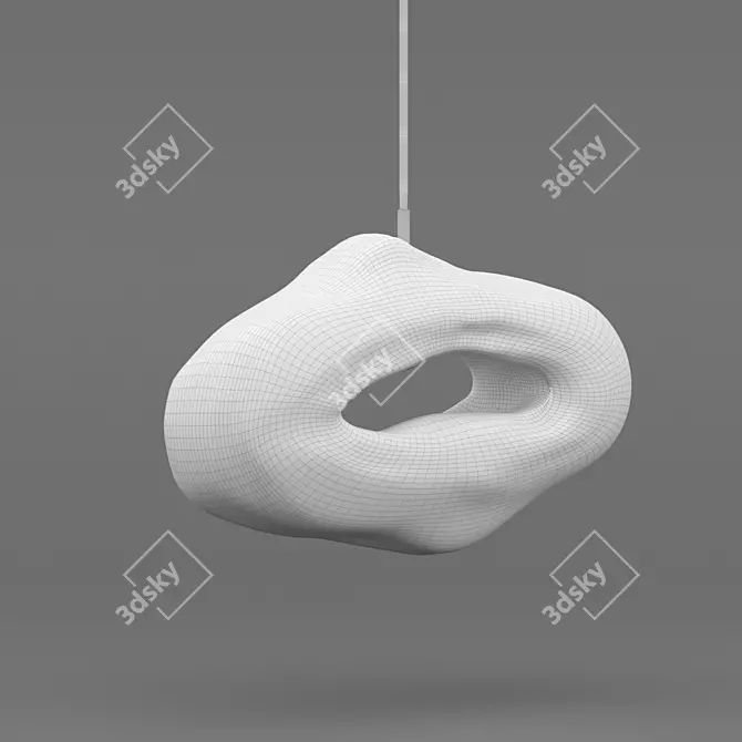 Sculptural Gypsum Chandelier - "The Lips" by Rogan Gregory 3D model image 3