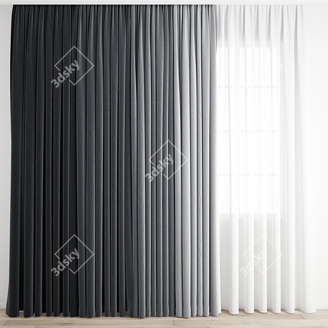 Polygonal Curtain Model 3D model image 1