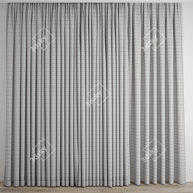 Polygonal Curtain Model 3D model image 4