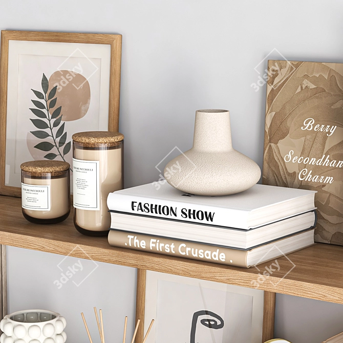 HM Decorative Set-04: Stylish & Versatile Home Accessories 3D model image 2