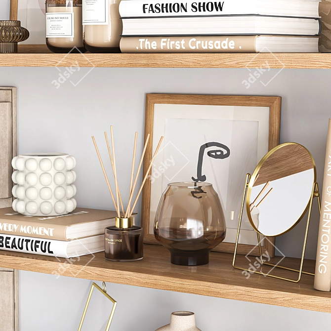 HM Decorative Set-04: Stylish & Versatile Home Accessories 3D model image 3