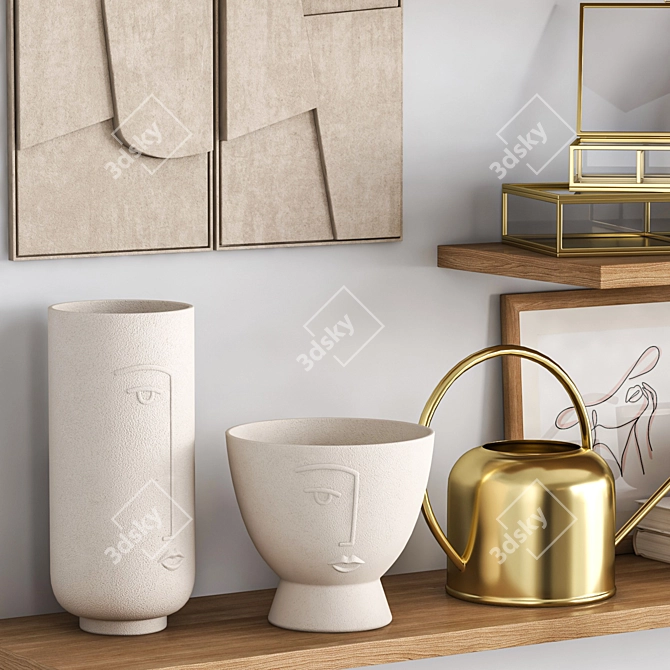 HM Decorative Set-04: Stylish & Versatile Home Accessories 3D model image 4