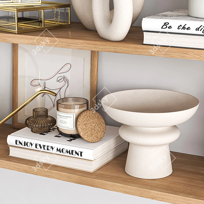 HM Decorative Set-04: Stylish & Versatile Home Accessories 3D model image 5