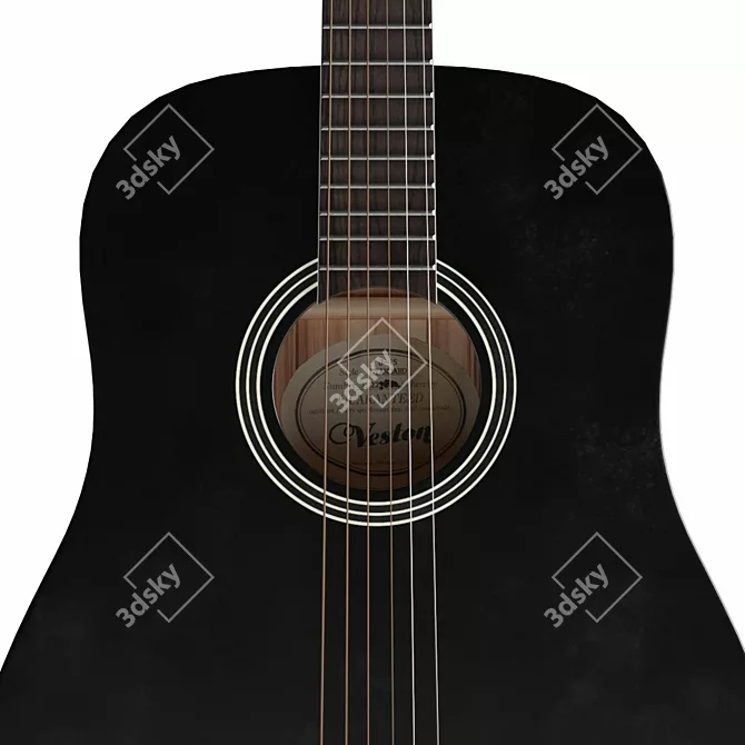 Veston F-38 Acoustic Guitar 3D model image 2