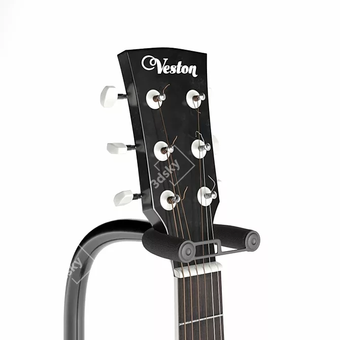Veston F-38 Acoustic Guitar 3D model image 3