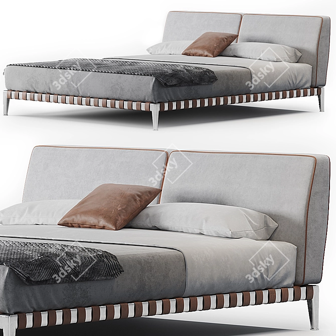 Elegant Flexform Gregory Bed 3D model image 1