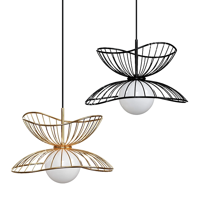 Elegant Simris Pendant Light 3D model image 1