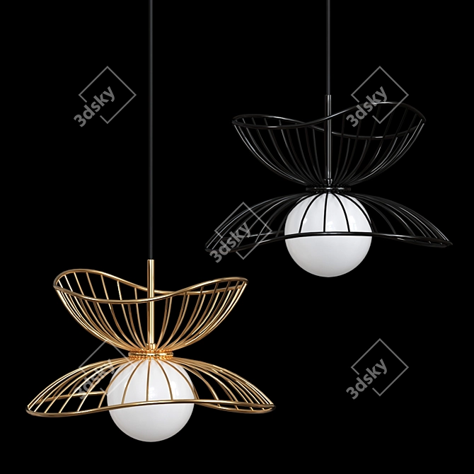 Elegant Simris Pendant Light 3D model image 2