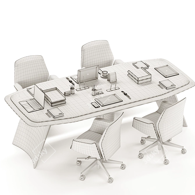 Modern Gramy Conference Table 3D model image 5