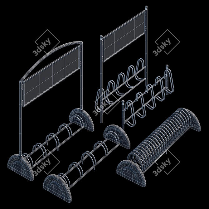 Gibillero Design Bicycle Stands: Stylish and Functional 3D model image 6