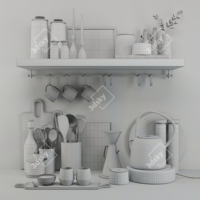 Essential 2018 Kitchen Accessories 3D model image 4