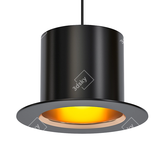 Banker Bowler Pendant Lamp 3D model image 1