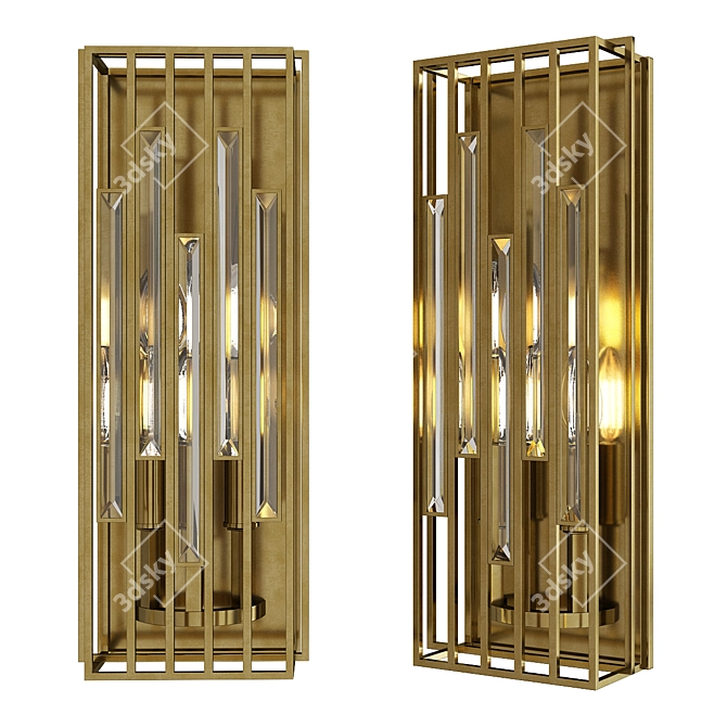 Ruxton Hall Wall Sconce: Elegant Illumination 3D model image 1