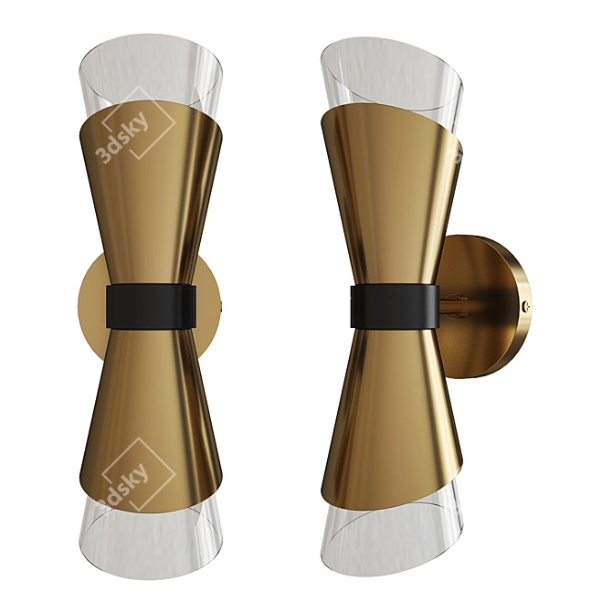 Elegant Angie Double Wall Sconce 3D model image 1