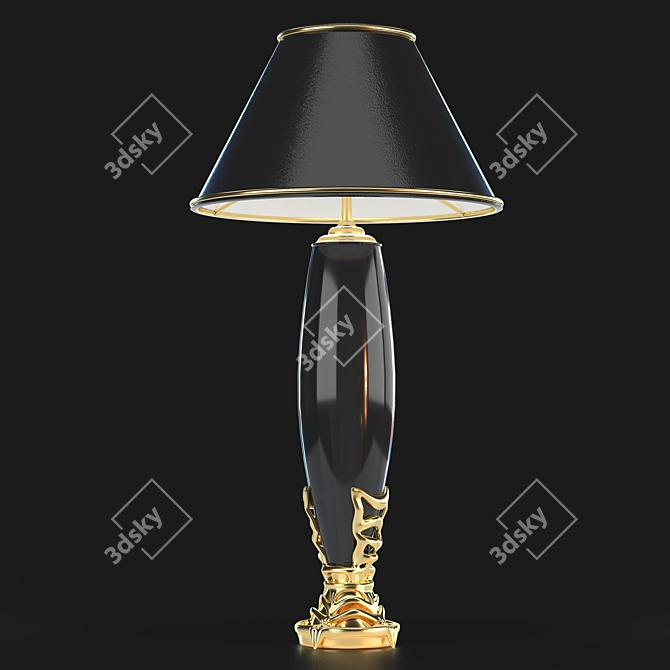 Venturi Arte Lamp: Bronze & Murano Glass 3D model image 1