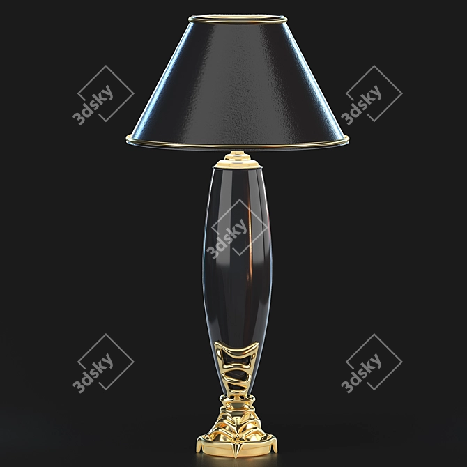 Venturi Arte Lamp: Bronze & Murano Glass 3D model image 3