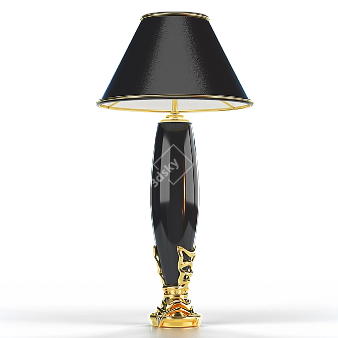 Venturi Arte Lamp: Bronze & Murano Glass 3D model image 7
