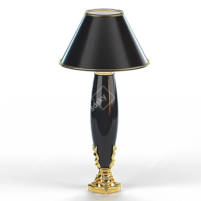 Venturi Arte Lamp: Bronze & Murano Glass 3D model image 8