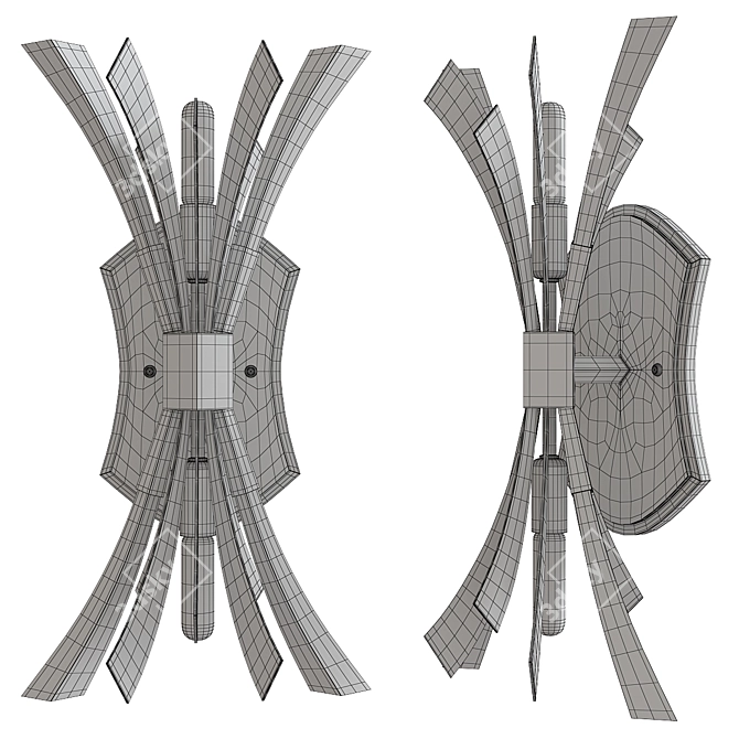 Elegant Vida Wall Sconce 3D model image 2
