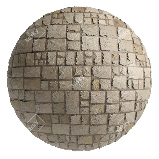 Wild Granite Stone Wall Décor 3D model image 2