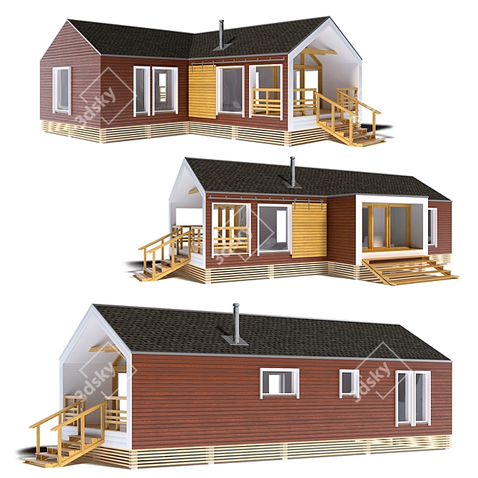 Rustic Haven Barnhouse 3D model image 1