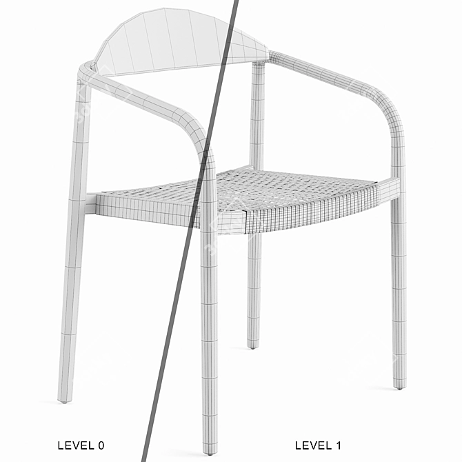 Rustic Charm Chair | Nina 3D model image 6