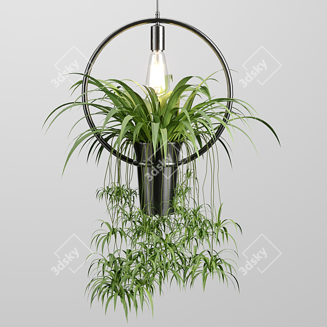 Botanical Cascade Chandelier 3D model image 3