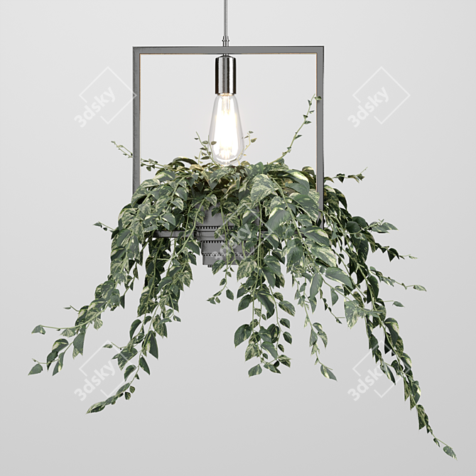 Botanical Cascade Chandelier 3D model image 5