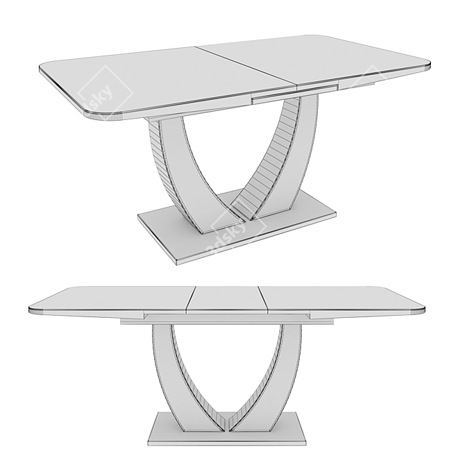 Avanti Rock Dining Table 3D model image 2