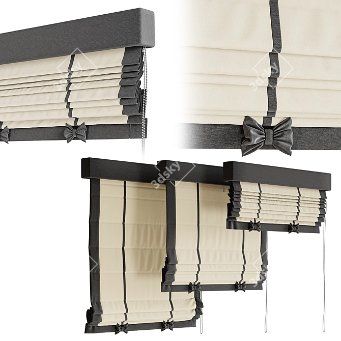 Elegant Roman Blinds - Vol. 1 3D model image 2