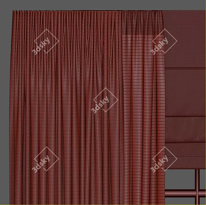 Elegant Curtain 908 3D model image 6